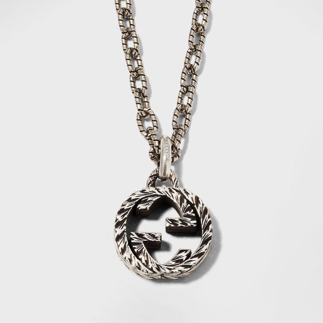 Double Gucci Interlocking Gucci Pendant Necklace