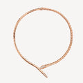 18K BVLGARI Serpenti Viper Demi-Pave Diamonds Necklace