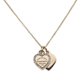 18K Tiffany Red Double Heart Diamond Necklaces