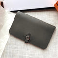 HERMES Dogon Wallet 20 Dark Brown Togo Shw