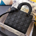DIOR MEDIUM LADY 20 BAG IN BLACK CALFSKIN