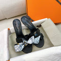 HERMES 0asis Sandal Epsom Calfskin Black