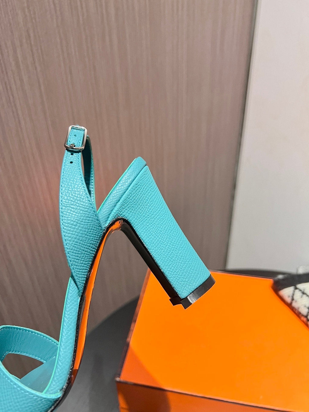 HERMES Slingback Sandal Eternite 95 Sky