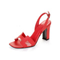 HERMES Slingback Sandal Eternite 95 Red