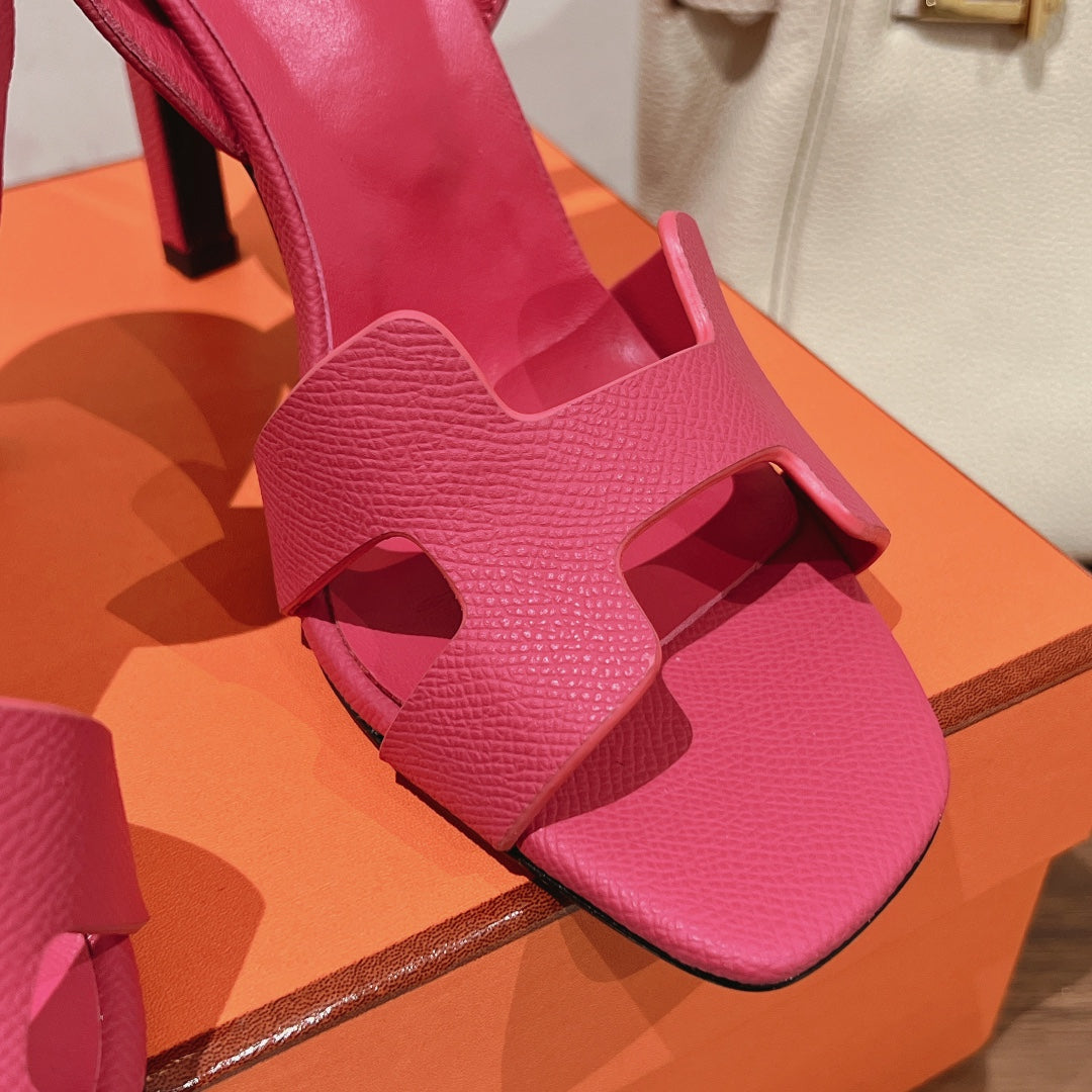 HERMES SLINGBACK SANDAL ETERNITE 105 BRIGHT PINK LAMBSKIN