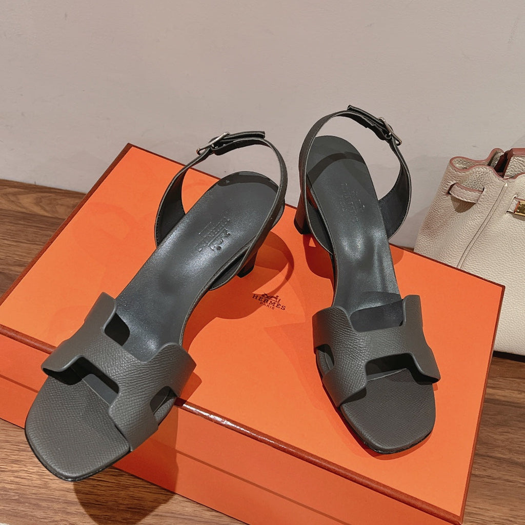 HERMES SLINGBACK SANDAL ETERNITE 75 FOSSIL LAMBSKIN