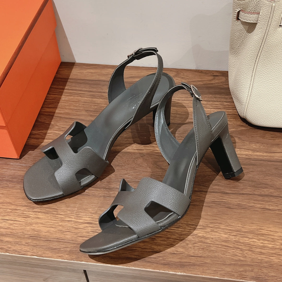 HERMES SLINGBACK SANDAL ETERNITE 75 FOSSIL LAMBSKIN