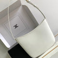 CELINE CROQUE 18 GLOSSY CALFSKIN WHITE