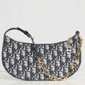 DIOR CD LOUNGE 26 BAG IN BLUE OBLIQUE JACQUARD