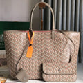 SAINT LOUIS PM 34 IN GREY MIX PINK GOYARDINE CANVAS AND CALFSKIN