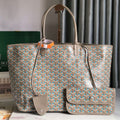 SAINT LOUIS PM 34 IN GREY MIX BLUE GOYARDINE CANVAS AND CALFSKIN