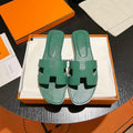 HERMES 0RAN SANDAL Leather Ocean
