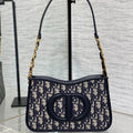 DIOR HOBO SIGNATURE 23  BAG IN BLACK BEIGE PATTERN LAMBSKIN