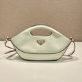 PRADA DUMPLING BAG 30 IN WHTE CALFSKIN