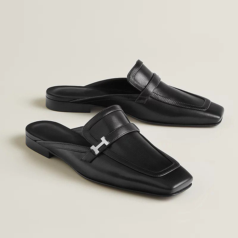 HERMES Groupie Mule Noir