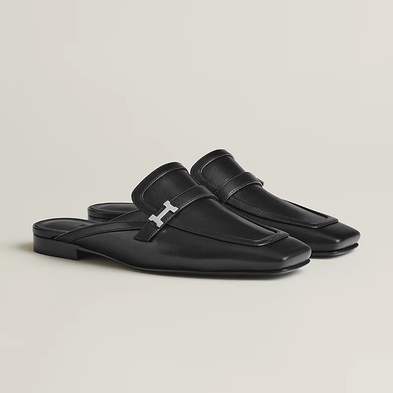 HERMES Groupie Mule Noir