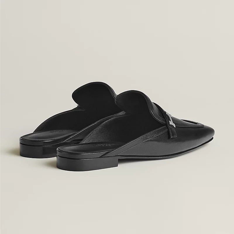 HERMES Groupie Mule Noir