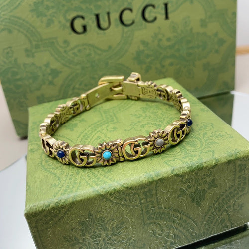 18K Double Gucci Flowers Bracelet