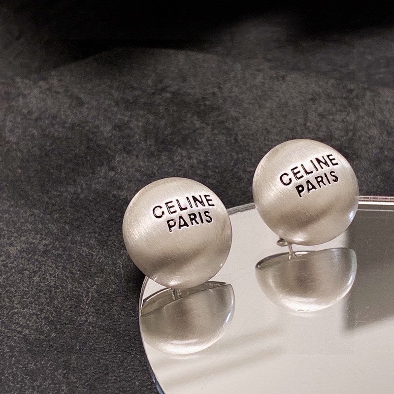 18K Celine Round Earrings
