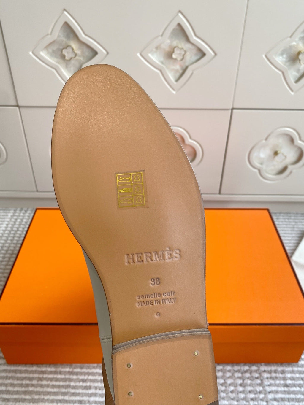 HERMES 25S JUMPING BOOTS IN WHITE LAMBSKIN WITH SILVER HARDWARE