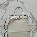 PRADA TOTE BAG WITH BELT 32 IN WHITE IMPORTED CALFSKIN