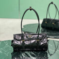 PRADA HANDBAG 31 IN BLACK OIL WAX LAMBSKIN