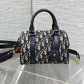 DIOR GROOVE 20 BAG IN BLACK MIX BEIGE OBLIQUE MONOGRAM JACQUARD