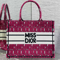 DIOR MISS TOTE 36 IN MAGENTA PURPLE CANVAS