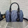 DIOR GROOVE 20 BAG IN DENIM BLUE OBLIQUE MONOGRAM JACQUARD