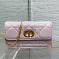 DIOR MONTAIGNE AVENUE MINI 19 BAG IN LIGHT PINK CALFSKIN WITH GOLD HARDWARE