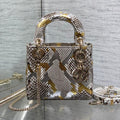 DIOR MINI 17 LADY BAG IN COLORFUL SNAKESKIN PATTERN LAMBSKIN 225983