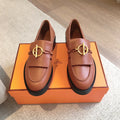 HERMES IMPACT LOAFER 25 CARAMEL CALFSKIN