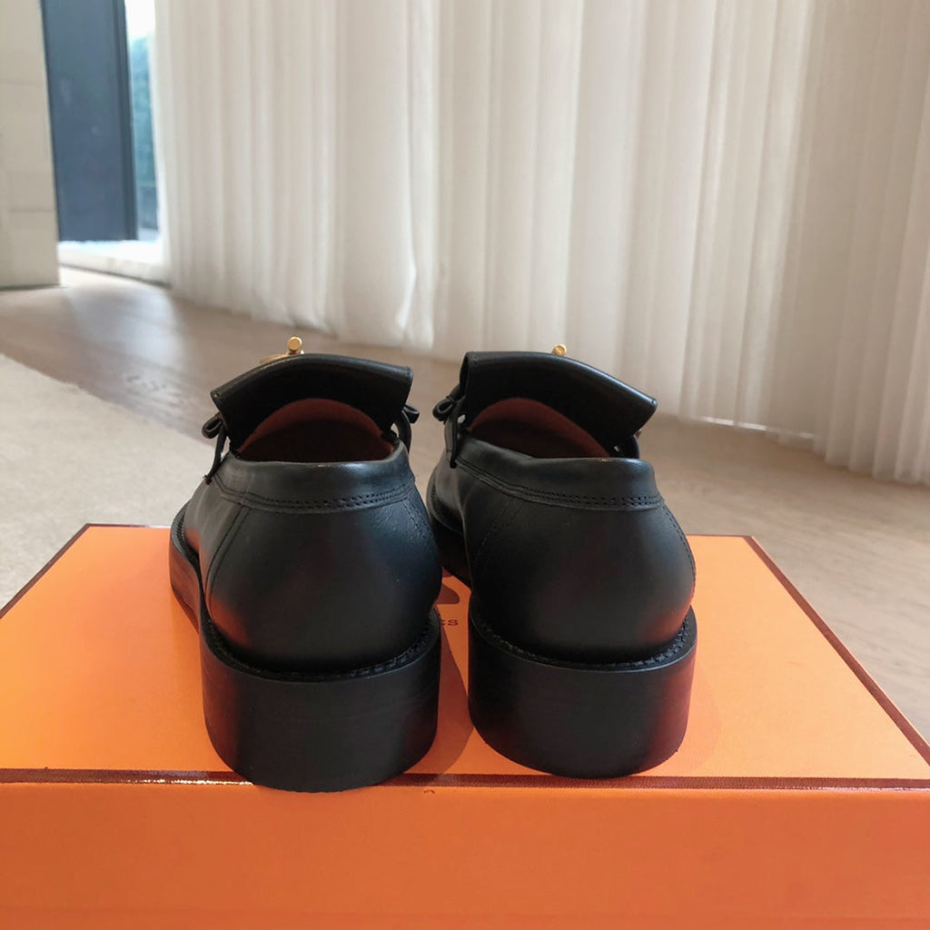 HERMES IMPACT LOAFER 25 BLACK CALFSKIN