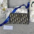 DIOR MONTAIGNE VOYAGEUR LONG WALLET 20 IN BLACK MONOGRAM OBLIQUE JACQUARD