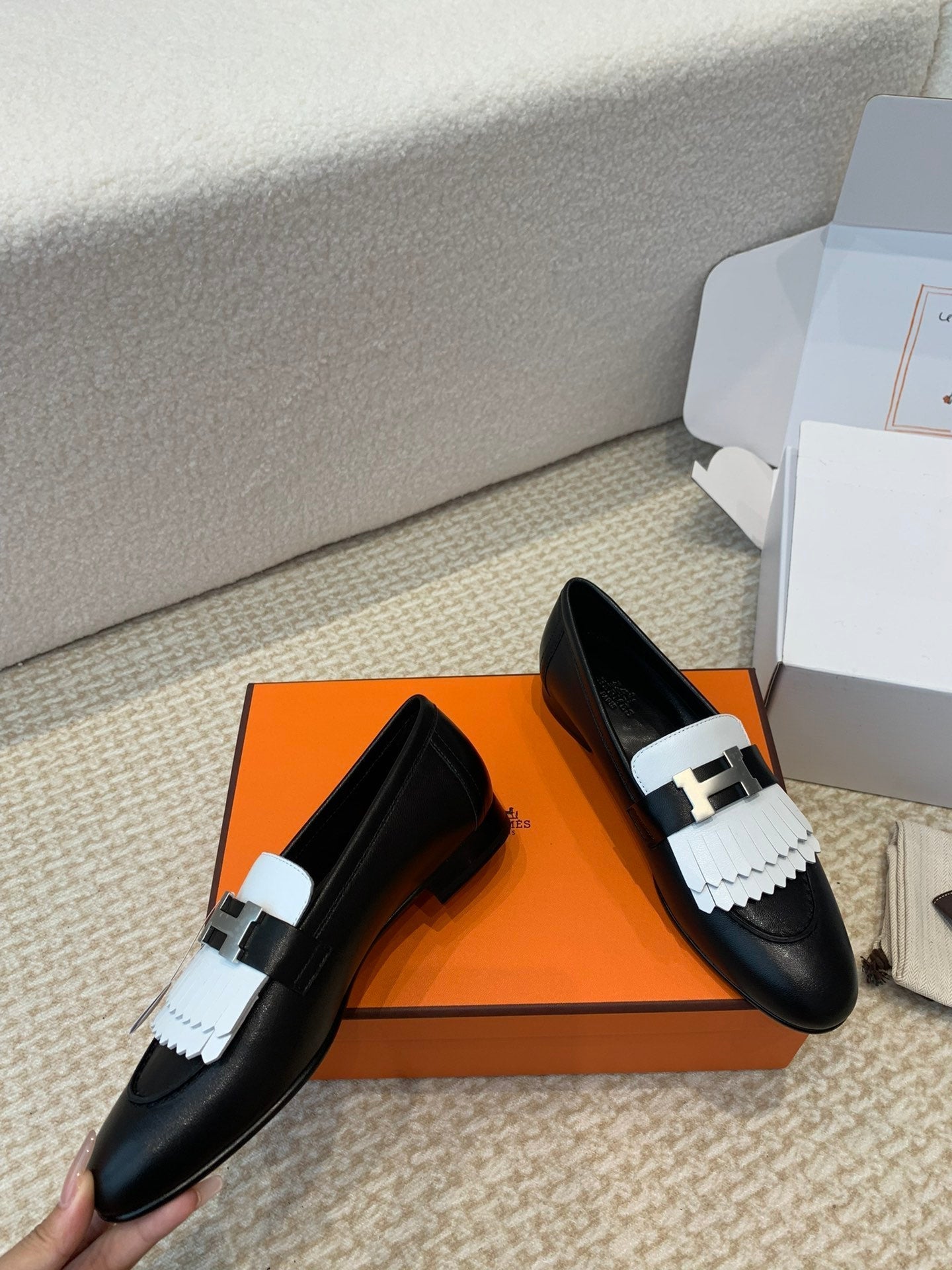 HERMES ROYAL LOAFER BLACK CALFSKIN