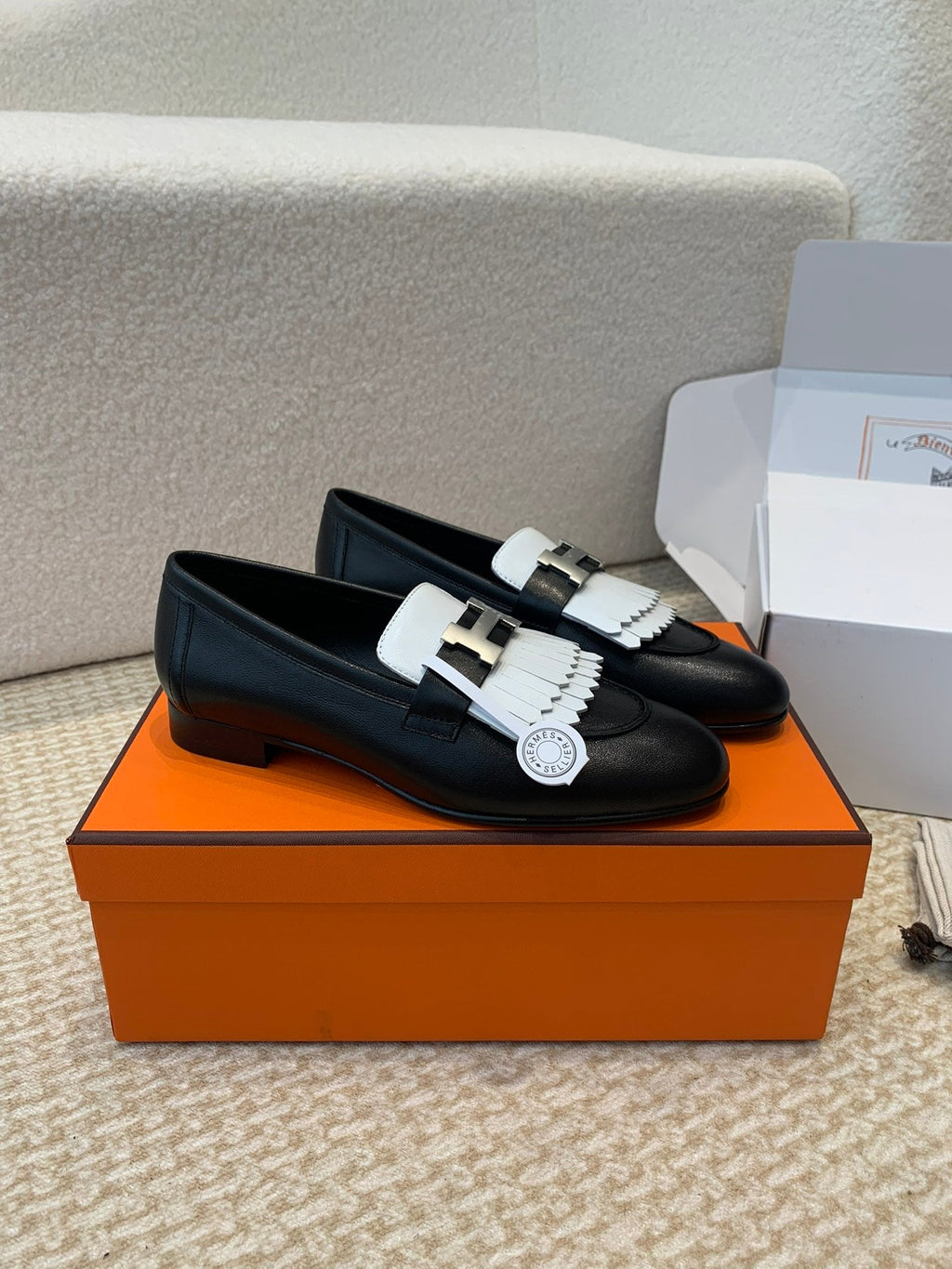 HERMES ROYAL LOAFER BLACK CALFSKIN