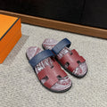 HERMES CHYPRE SANDAL BURNT UMBER CALFSKIN UNIQUE
