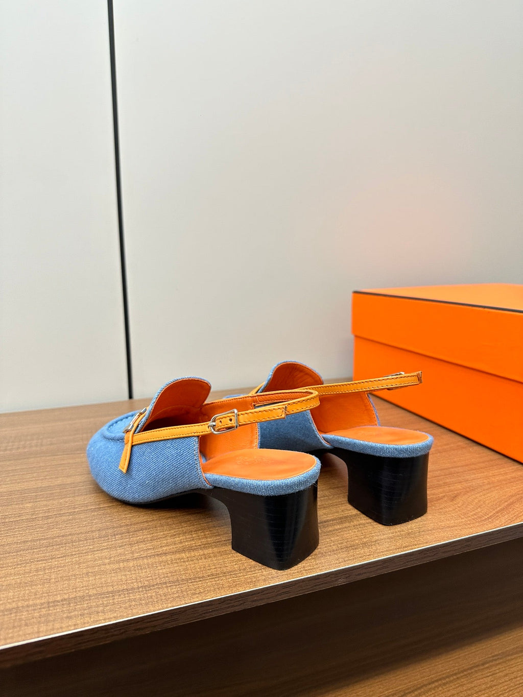 HERMES Infinie 50 pump azure blue