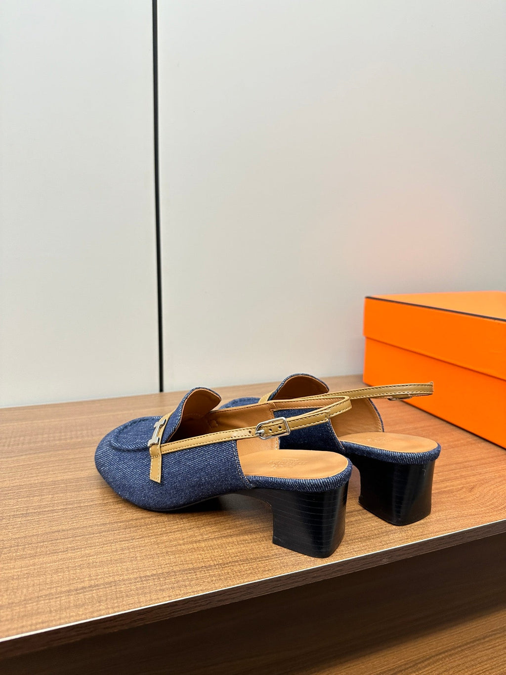 HERMES Infinie 50 pump navy