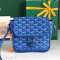 GRAND BLEU 16 IN SAPPHIRE BLUE GOYARDINE CANVAS AND LAMBSKIN
