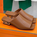HERMES IDOLE SANDAL IN BRONZE BROWN CALFSKIN
