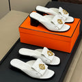 HERMES ISLE SANDAL IN WHITE CALFSKIN