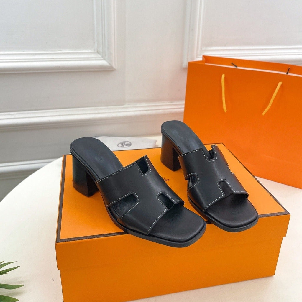 HERMES HELIA 60 SANDAL BLACK