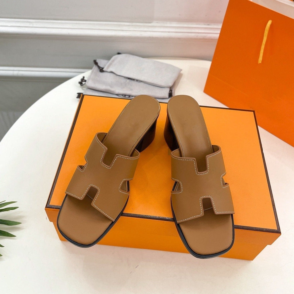 HERMES HELIA 60 SANDAL BROWN