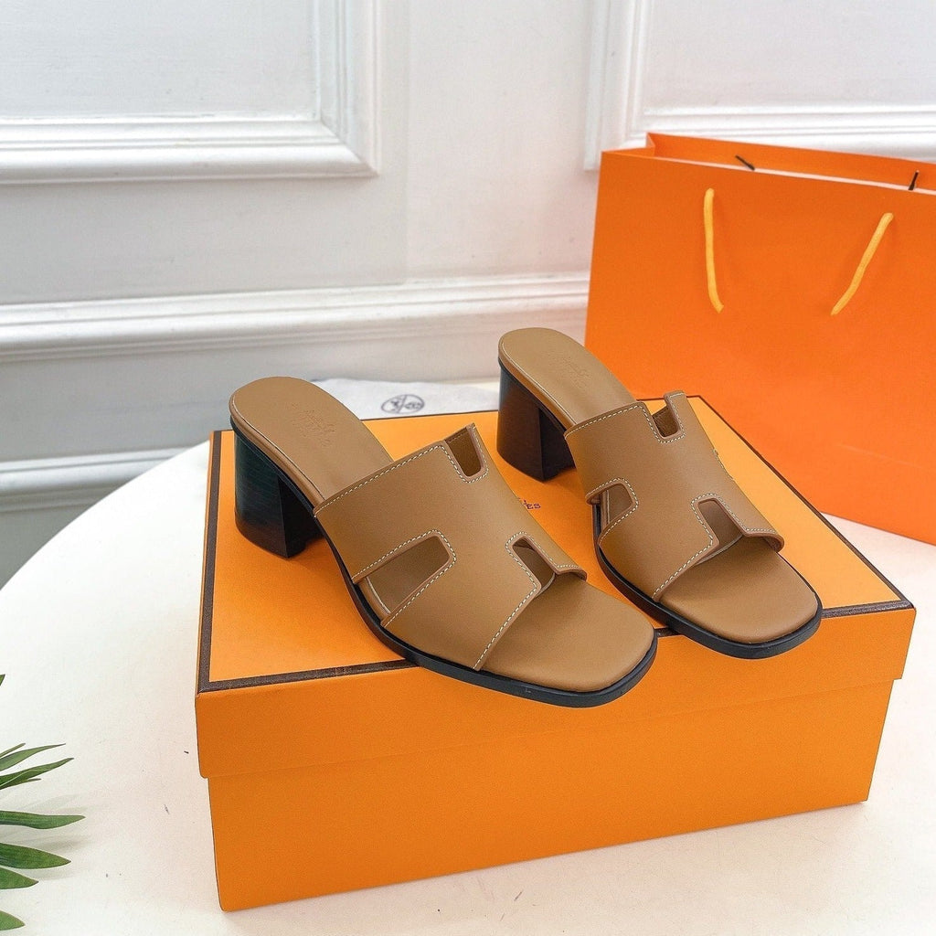 HERMES HELIA 60 SANDAL BROWN