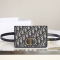DIOR 30 MONTAIGNE 19CM BLUE OBLIQUE EMBROIDERY